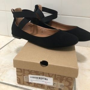 Ankle strap ballet flats